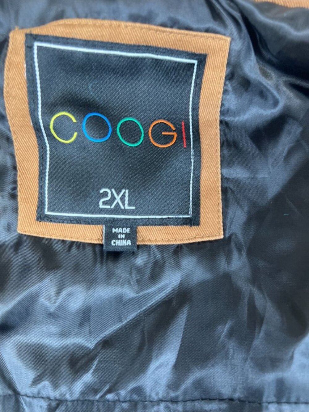 Coogi Men’s 2XL Brown Utility Field Jacket Herringbone Trim Full Zip Heavyweight - Picture 3 of 13